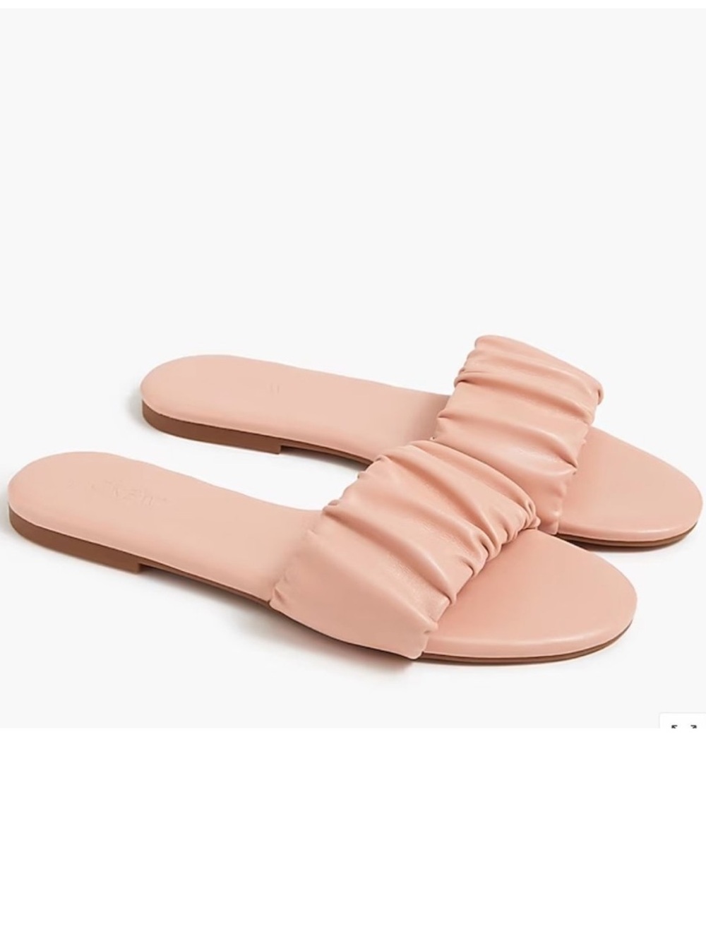 NWT J. Crew Ruched Slide Sandals in Blush Size 7